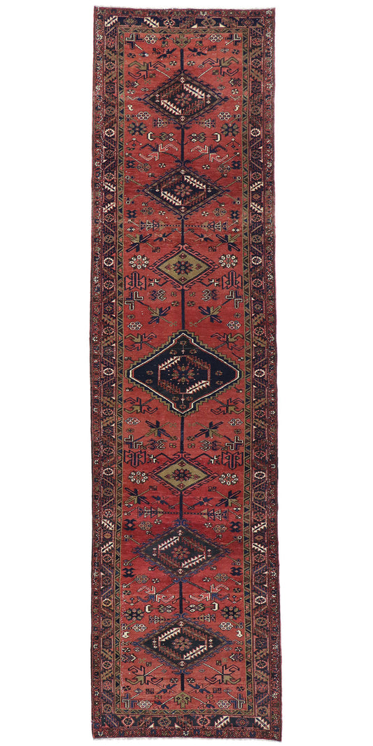 4 x 14 Vintage Persian Heriz Rug 60887