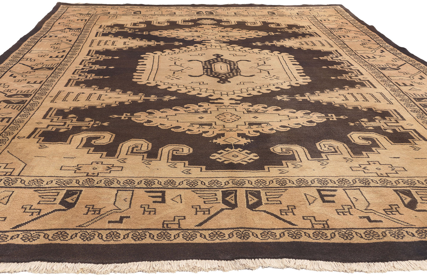 7 x 11 Vintage Persian Mahal Rug 75843