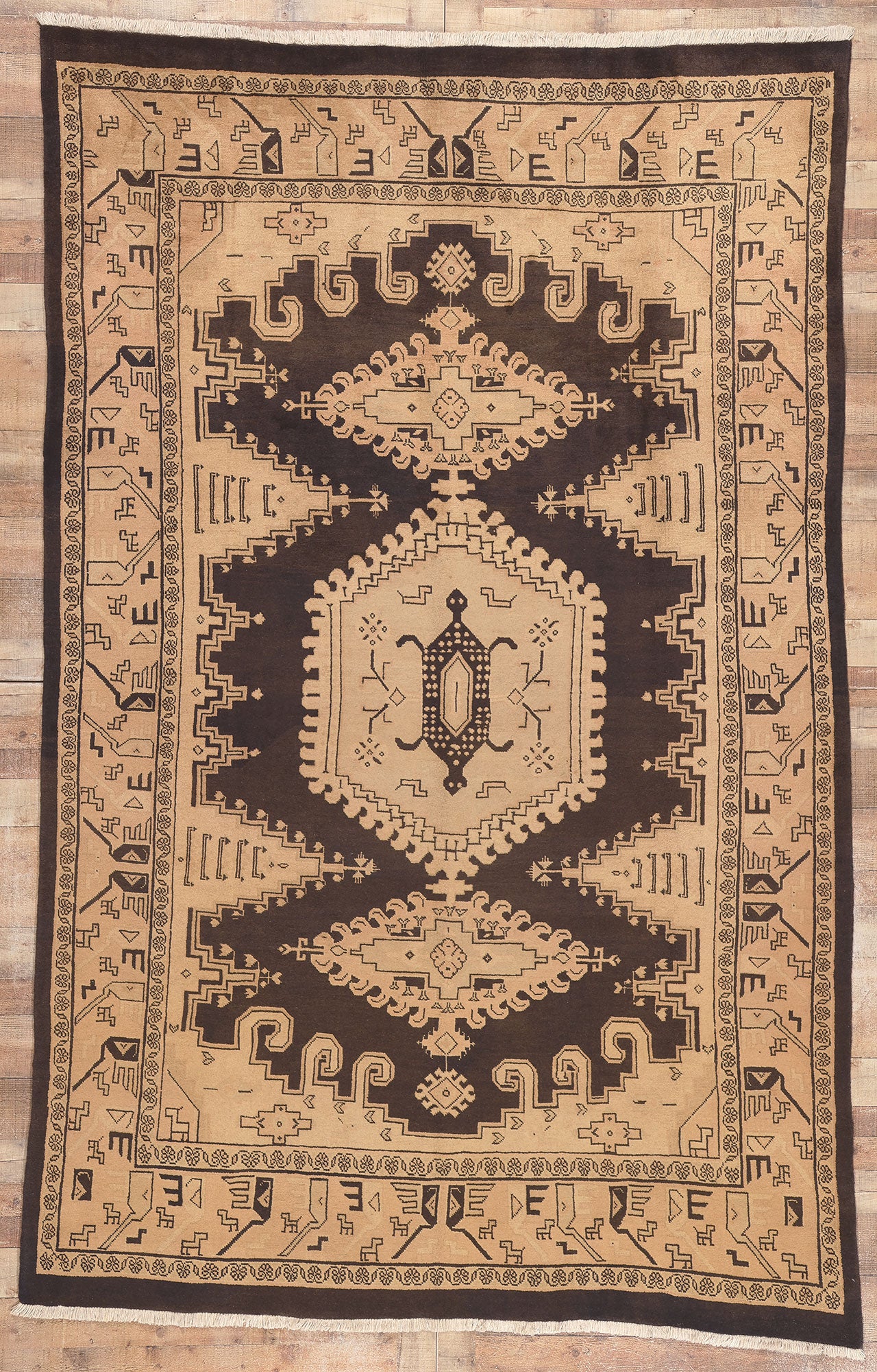7 x 11 Vintage Persian Mahal Rug 75843