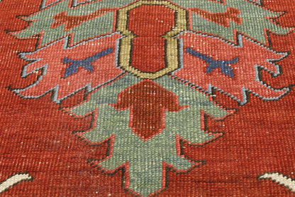 13 x 20 Antique-Worn Persian Serapi Rug 52303
