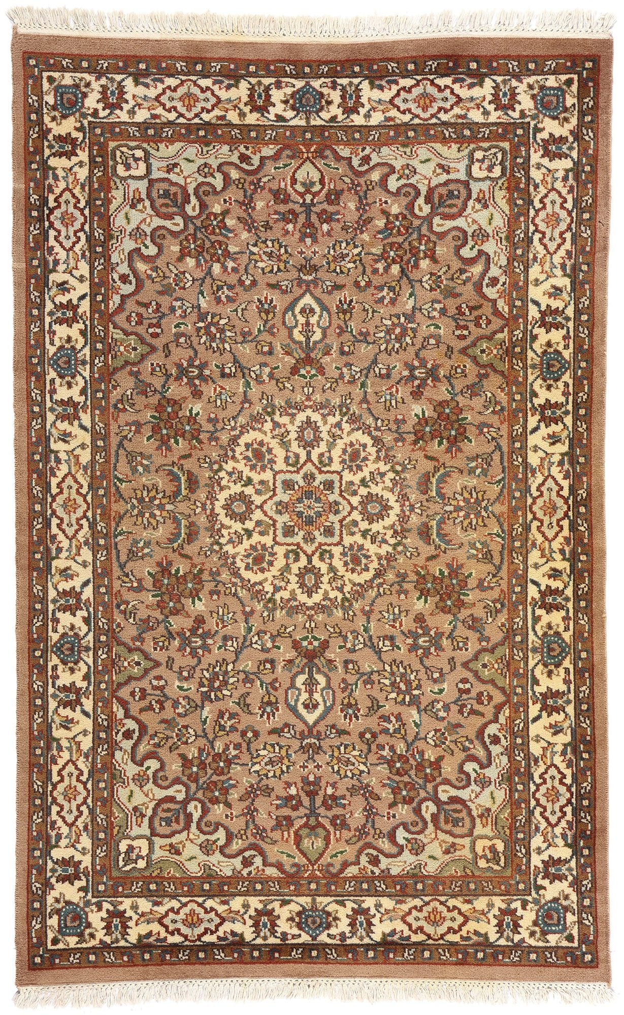 4 x 6 Vintage Indian Isfahan Rug 78783
