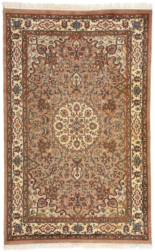 4 x 6 Vintage Indian Isfahan Rug 78783