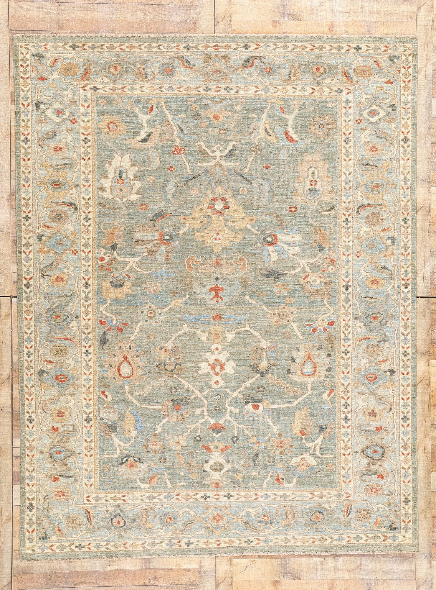 8 x 10 Modern Blue Persian Sultanabad Rug 78893