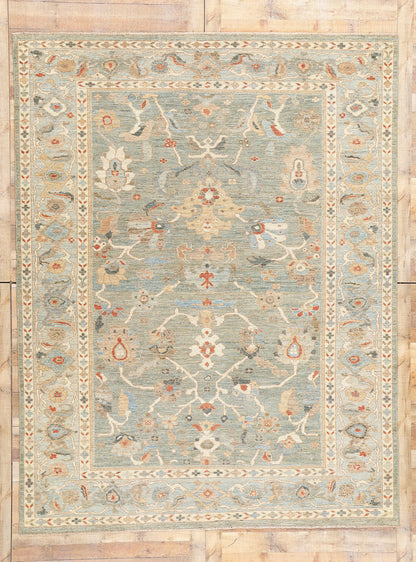 8 x 10 Modern Blue Persian Sultanabad Rug 78893