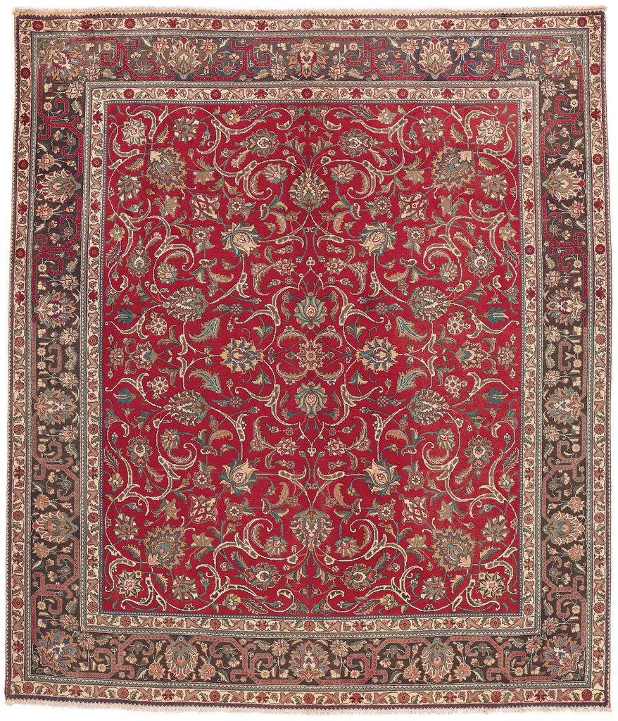 10 x 11 Vintage Persian Tabriz Rug 73462