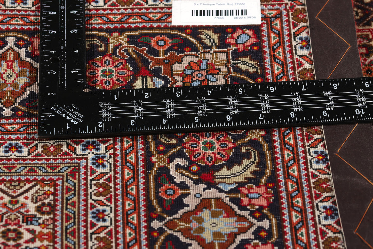 5 x 7 Vintage Persian Mahi Tabriz Rug 77000