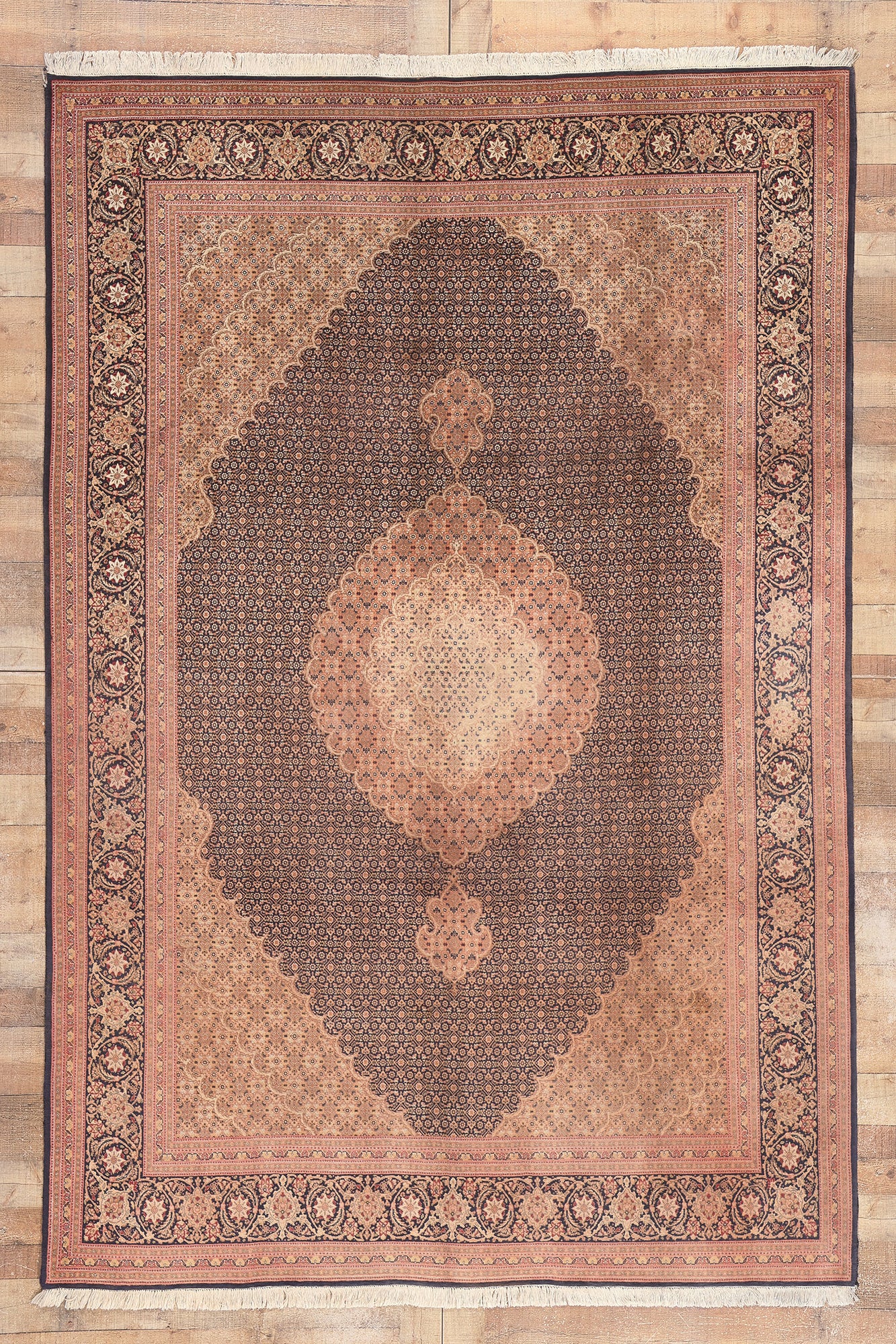 7 x 10 Vintage Persian Tabriz Rug 76981
