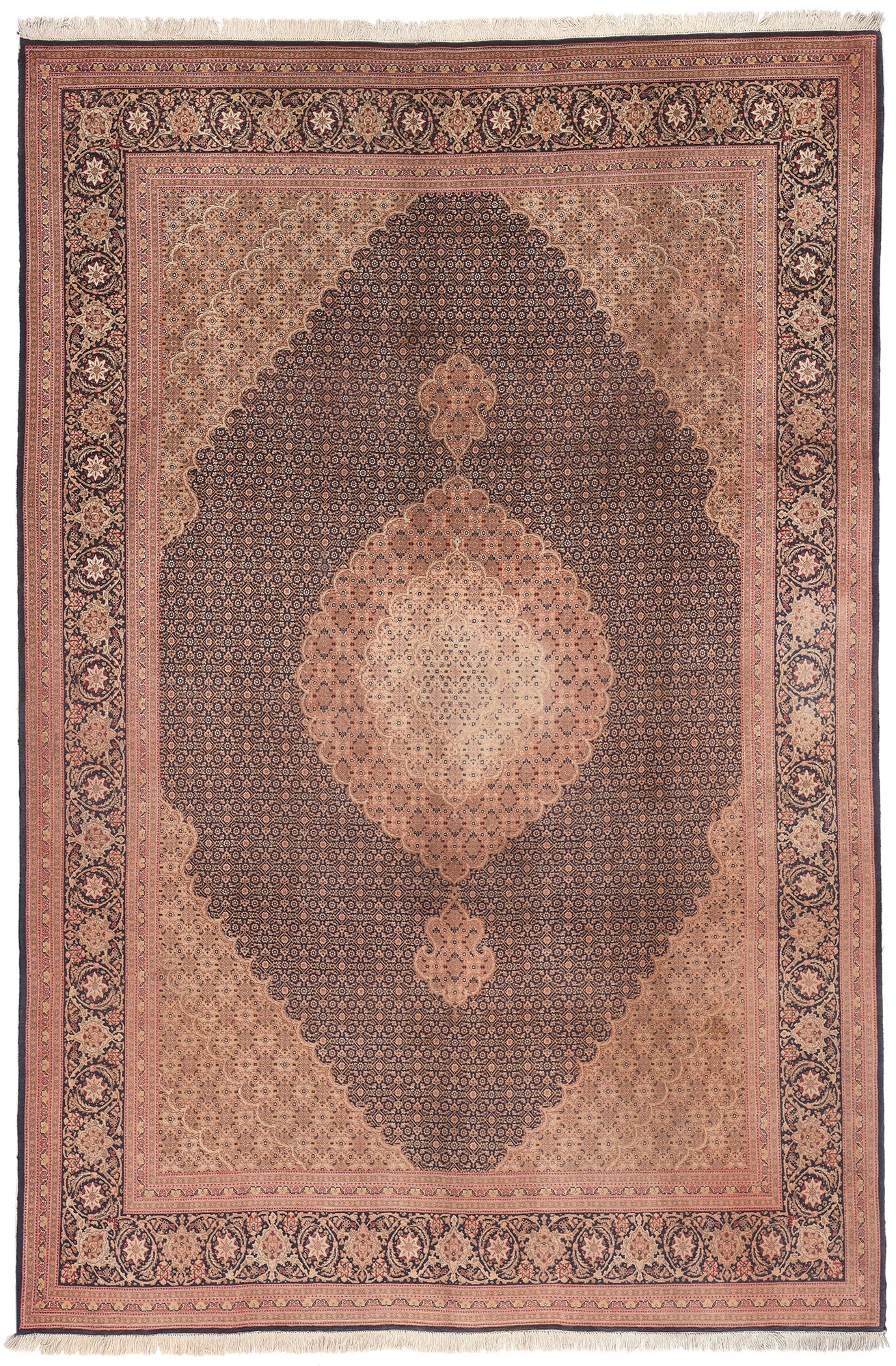 7 x 10 Vintage Persian Tabriz Rug 76981