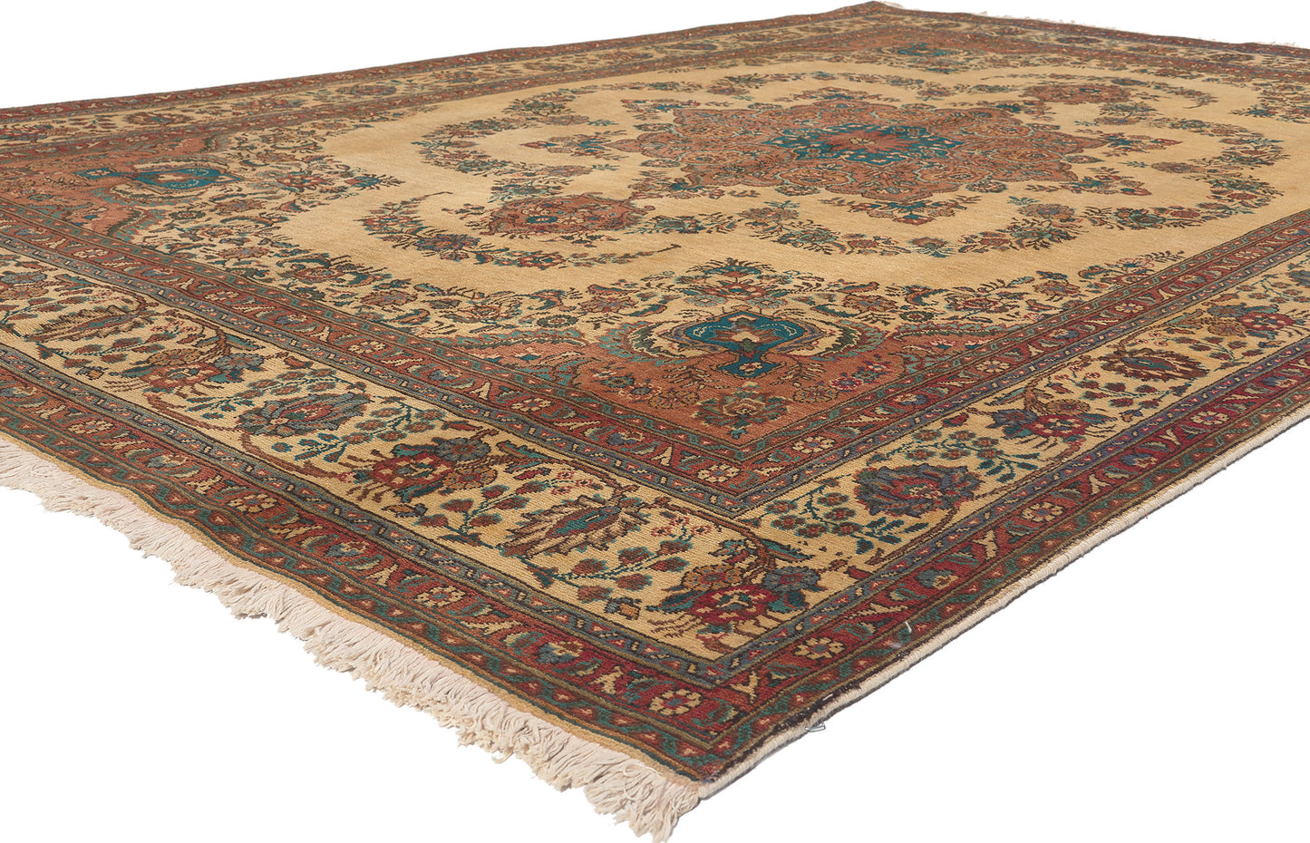 8 x 12 Vintage Persian Tabriz Rug 76361