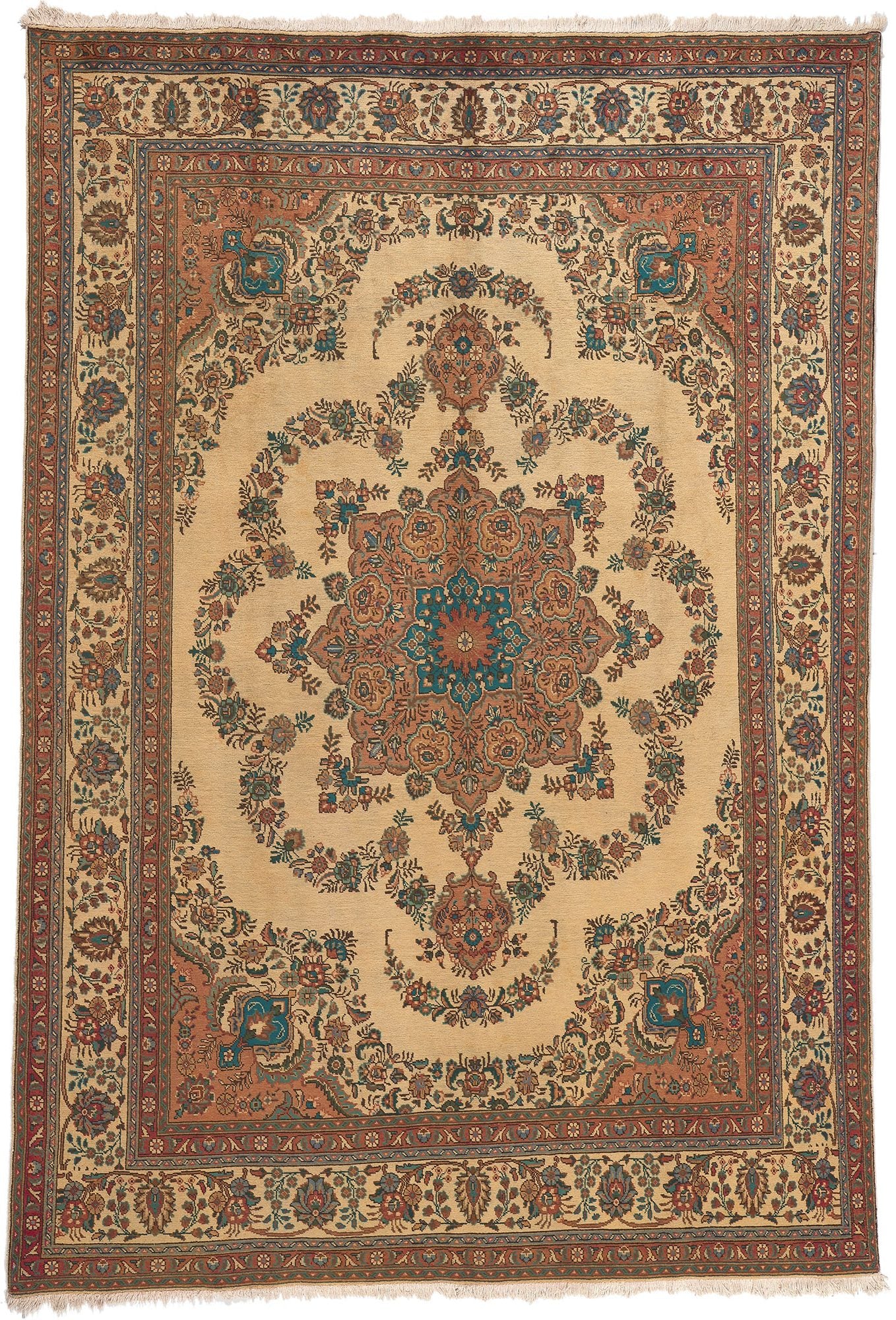8 x 12 Vintage Persian Tabriz Rug 76361