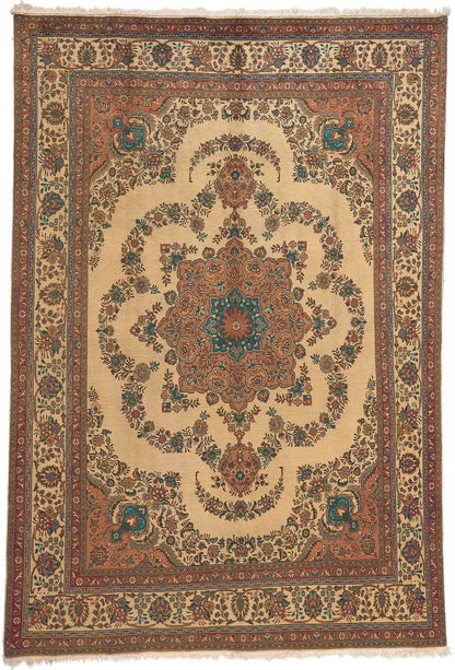 8 x 12 Vintage Persian Tabriz Rug 76361