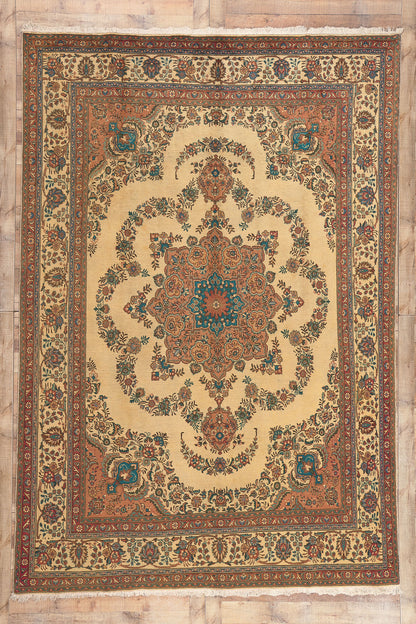 8 x 12 Vintage Persian Tabriz Rug 76361