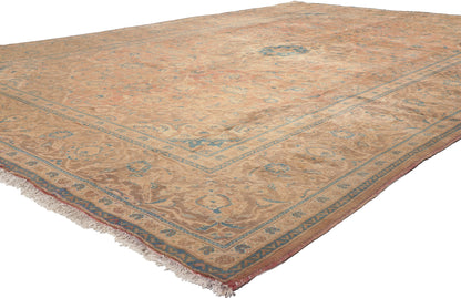8 x 11 Vintage Persian Yazd Rug 76457