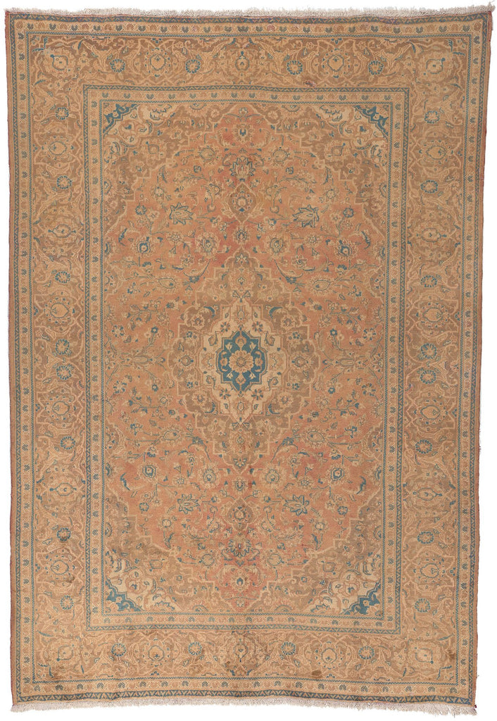 8 x 11 Vintage Persian Yazd Rug 76457