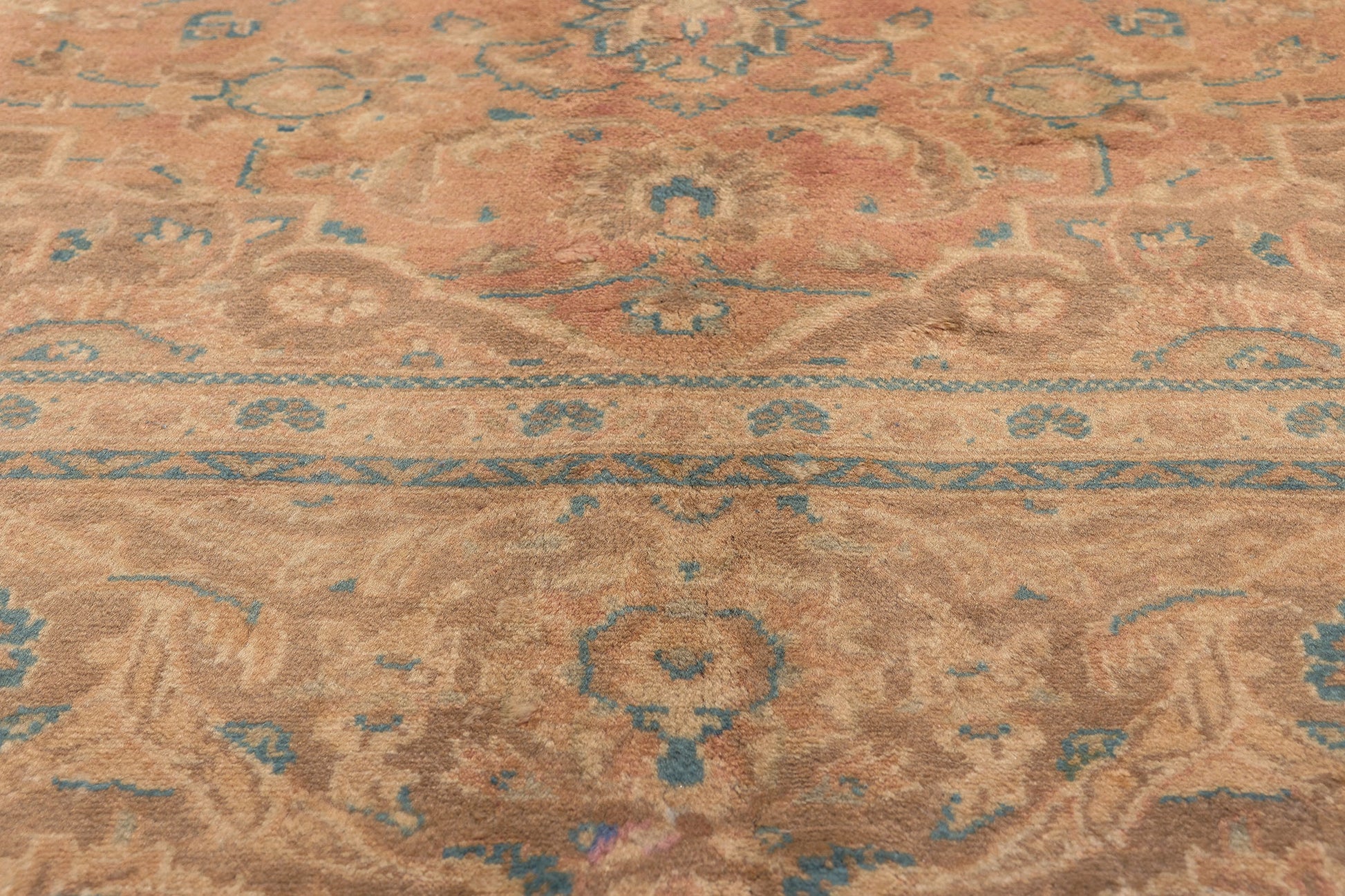 8 x 11 Vintage Persian Yazd Rug 76457