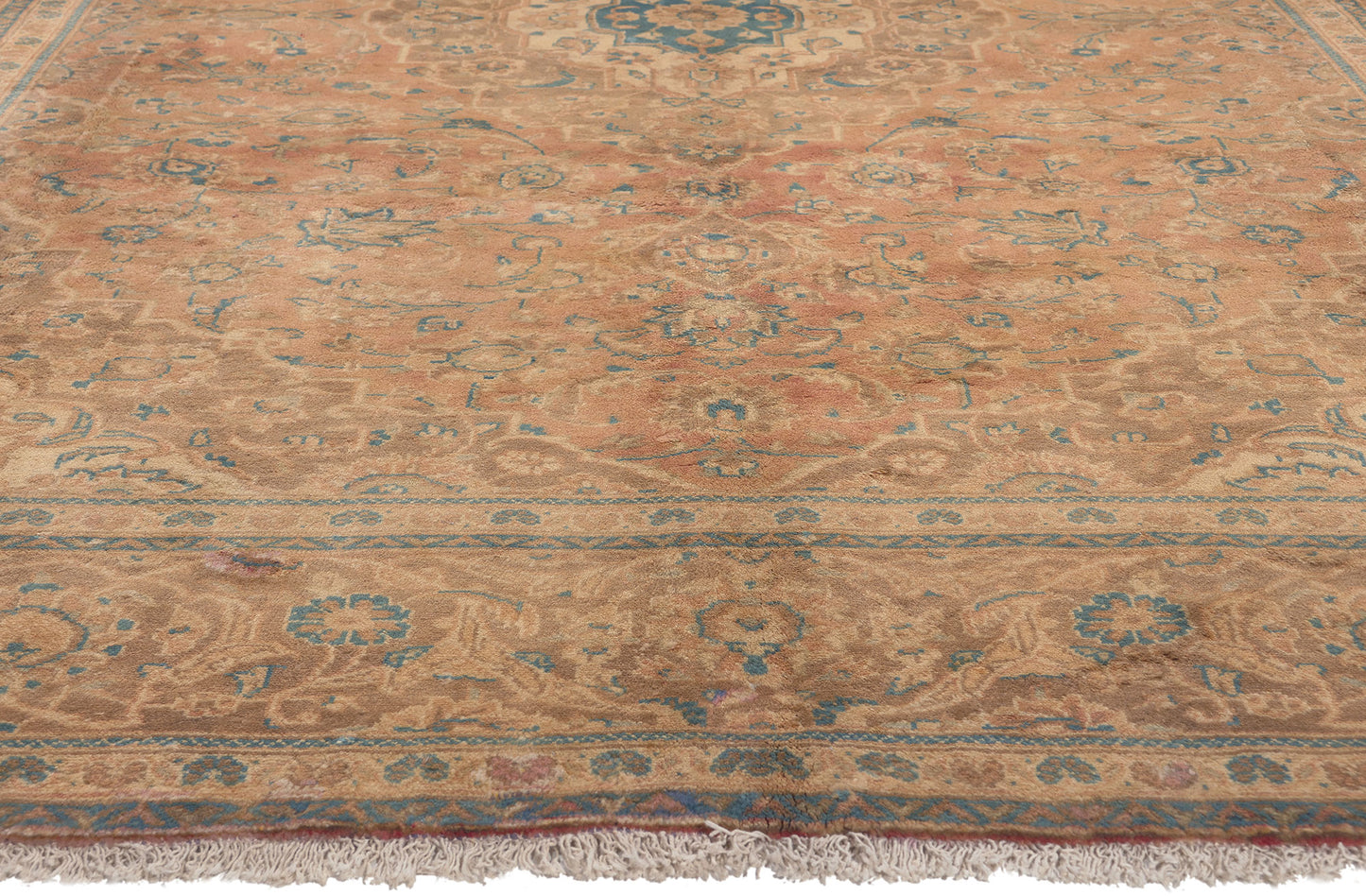 8 x 11 Vintage Persian Yazd Rug 76457