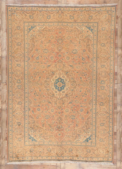 8 x 11 Vintage Persian Yazd Rug 76457