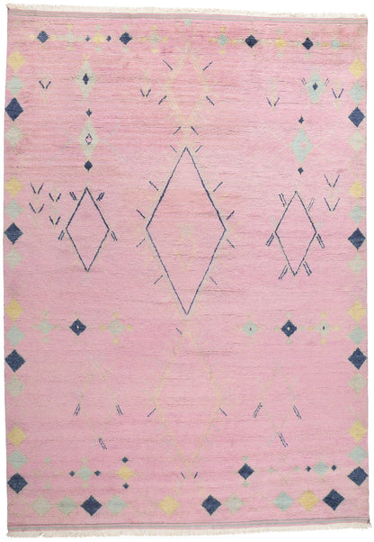 10 x 14 Modern Tribal Boho Pink Moroccan Rug 31306