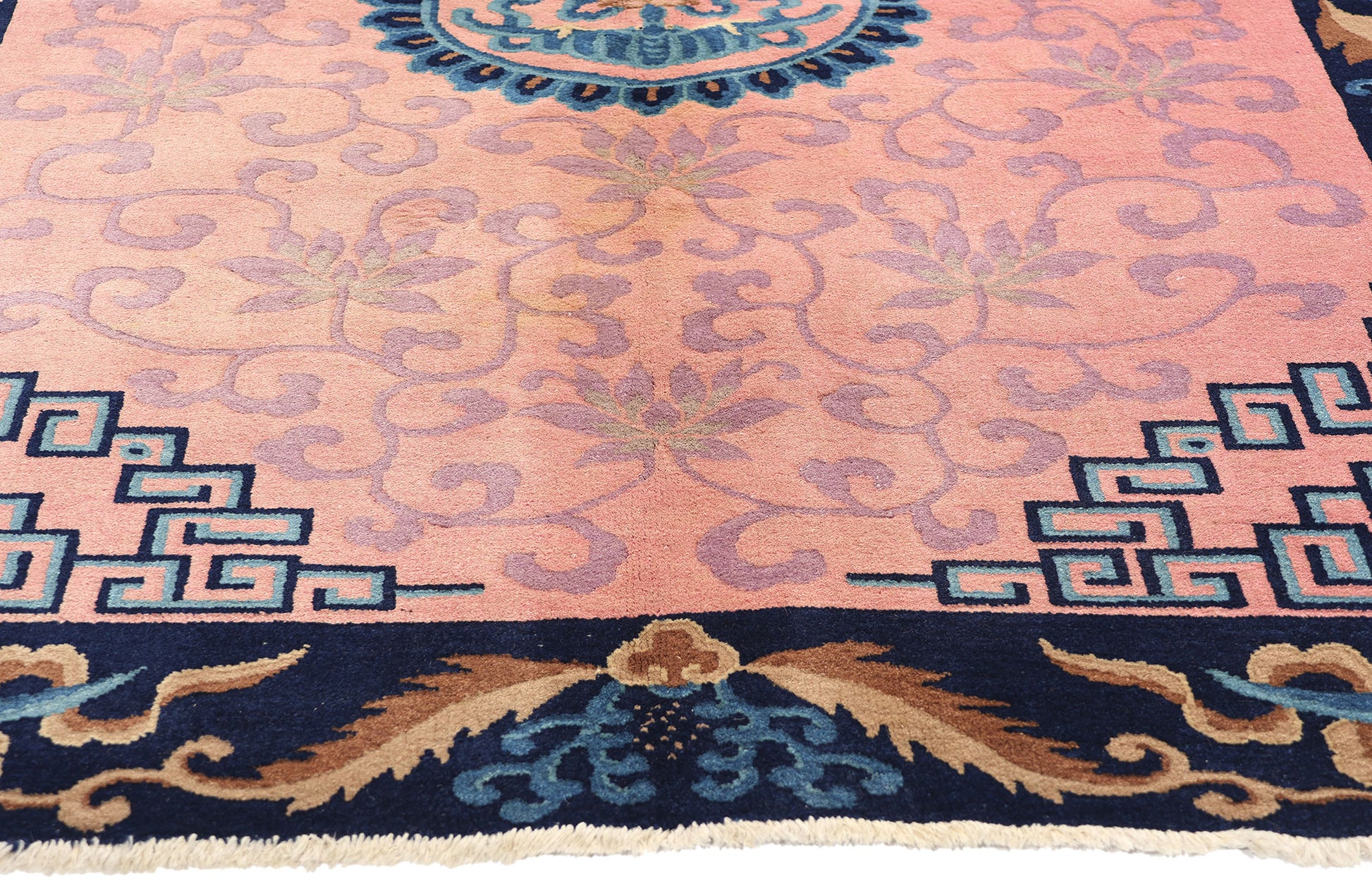 5 x 8 Antique Pink Chinese Art Deco Rug 78184