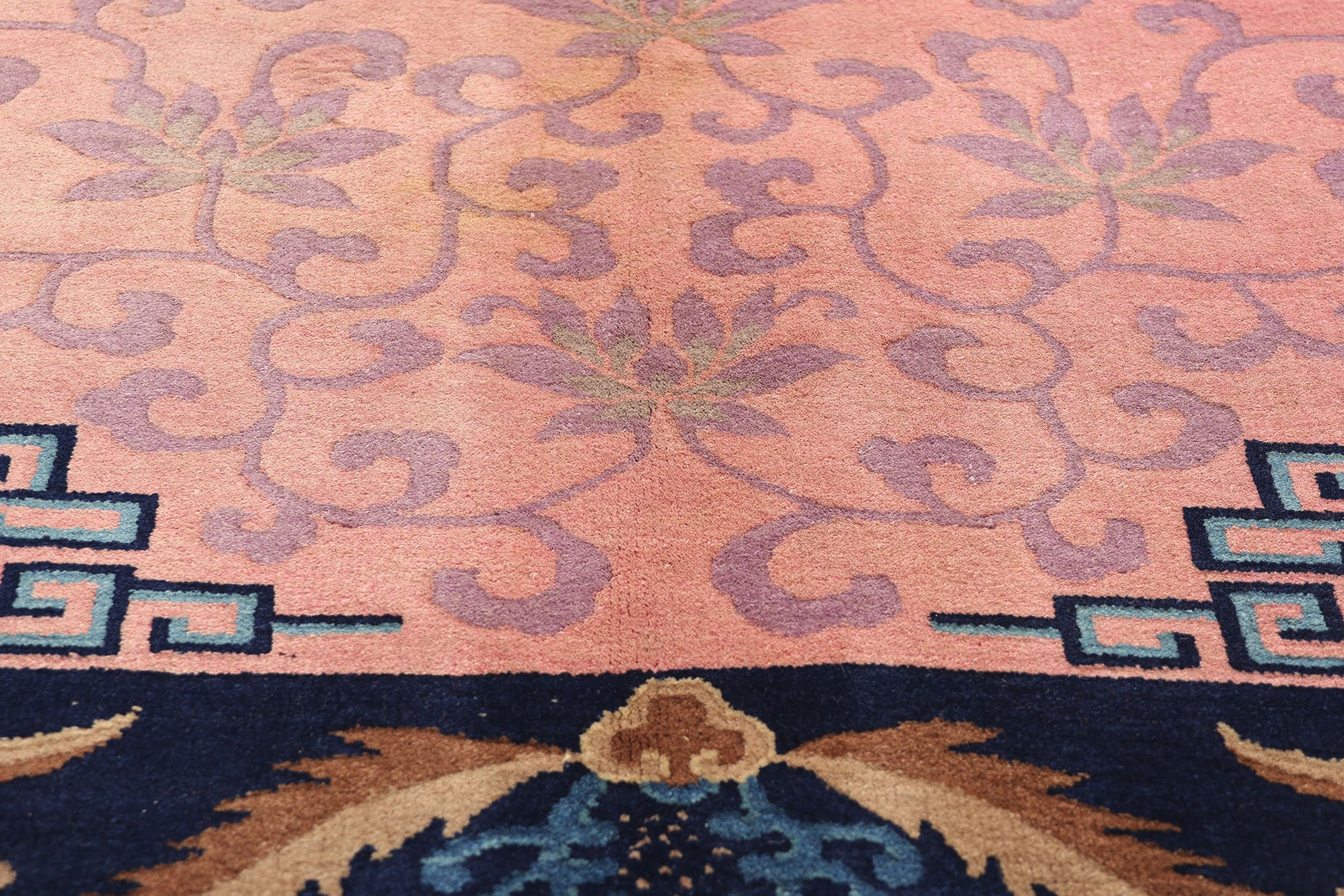 5 x 8 Antique Pink Chinese Art Deco Rug 78184