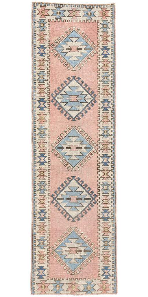 3 x 10 Vintage Pink Turkish Oushak Rug 53928