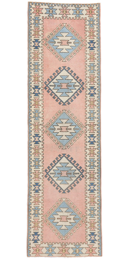 3 x 10 Vintage Pink Turkish Oushak Rug 53928