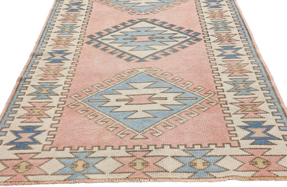 3 x 10 Vintage Pink Turkish Oushak Rug 53928