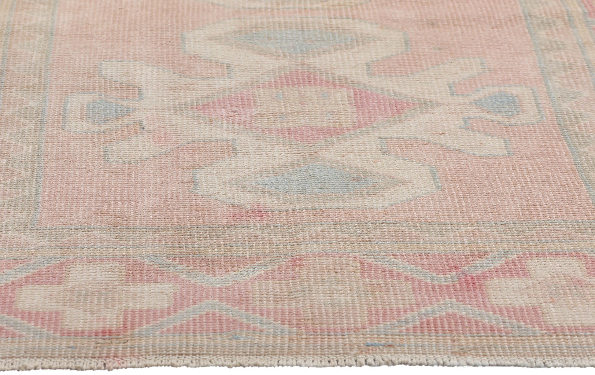 3 x 4 Vintage Pink Turkish Oushak Rug 53931