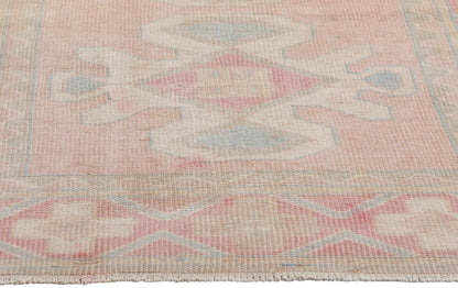 3 x 4 Vintage Pink Turkish Oushak Rug 53931