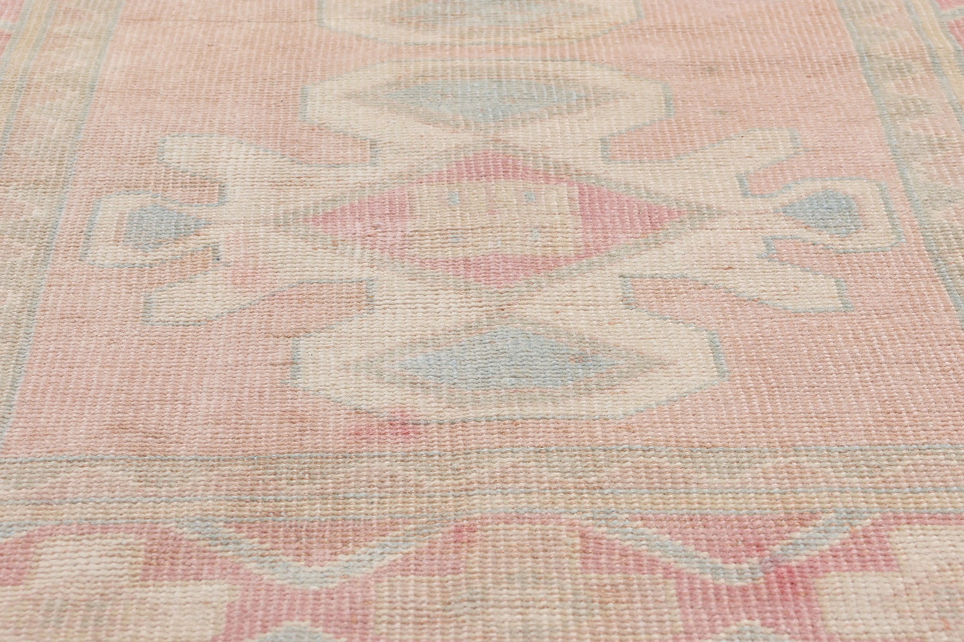 3 x 4 Vintage Pink Turkish Oushak Rug 53931