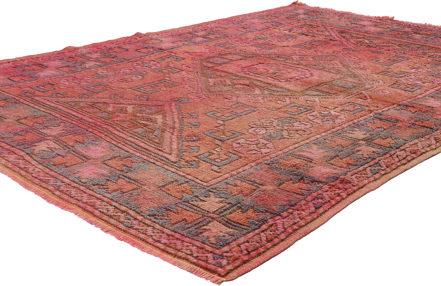 4 x 6 Vintage Pink Turkish Oushak Rug 53898