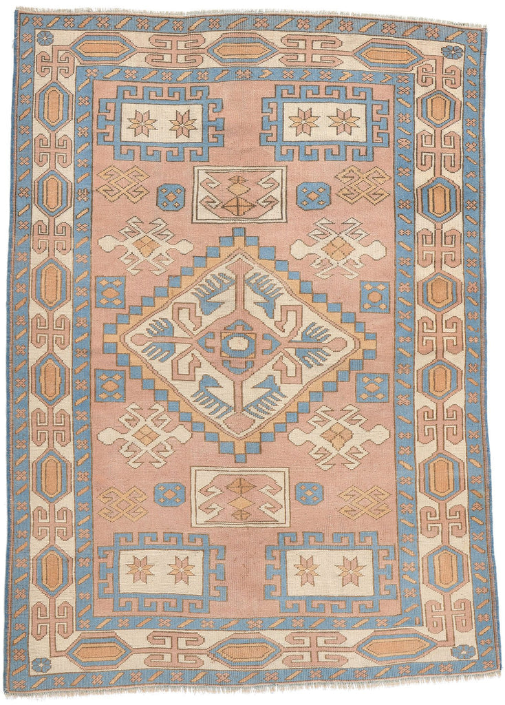 5 x 7 Vintage Pink Turkish Oushak Rug 53925