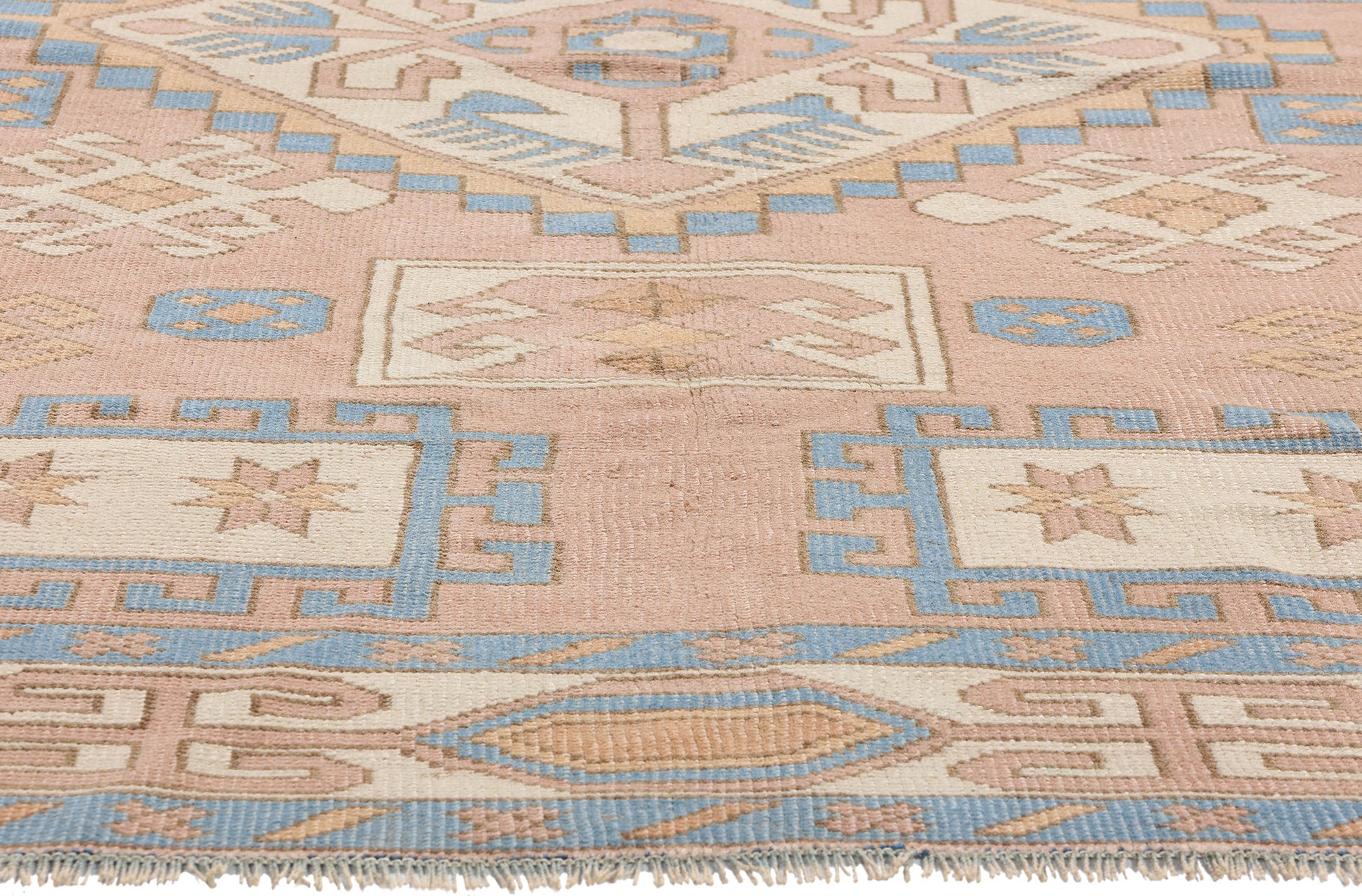 5 x 7 Vintage Pink Turkish Oushak Rug 53925