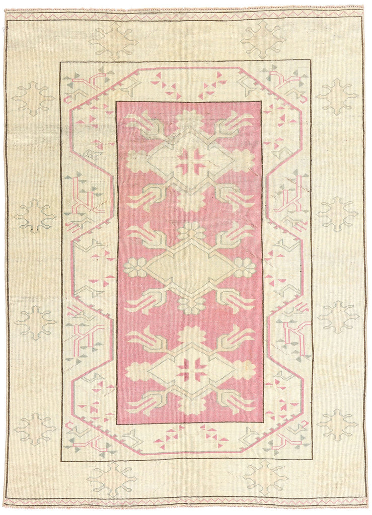 5 x 7 Vintage Pink Turkish Oushak Rug 53934