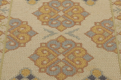 2 x 2 Antique Portuguese Needlepoint Arraiolos Rug 73318