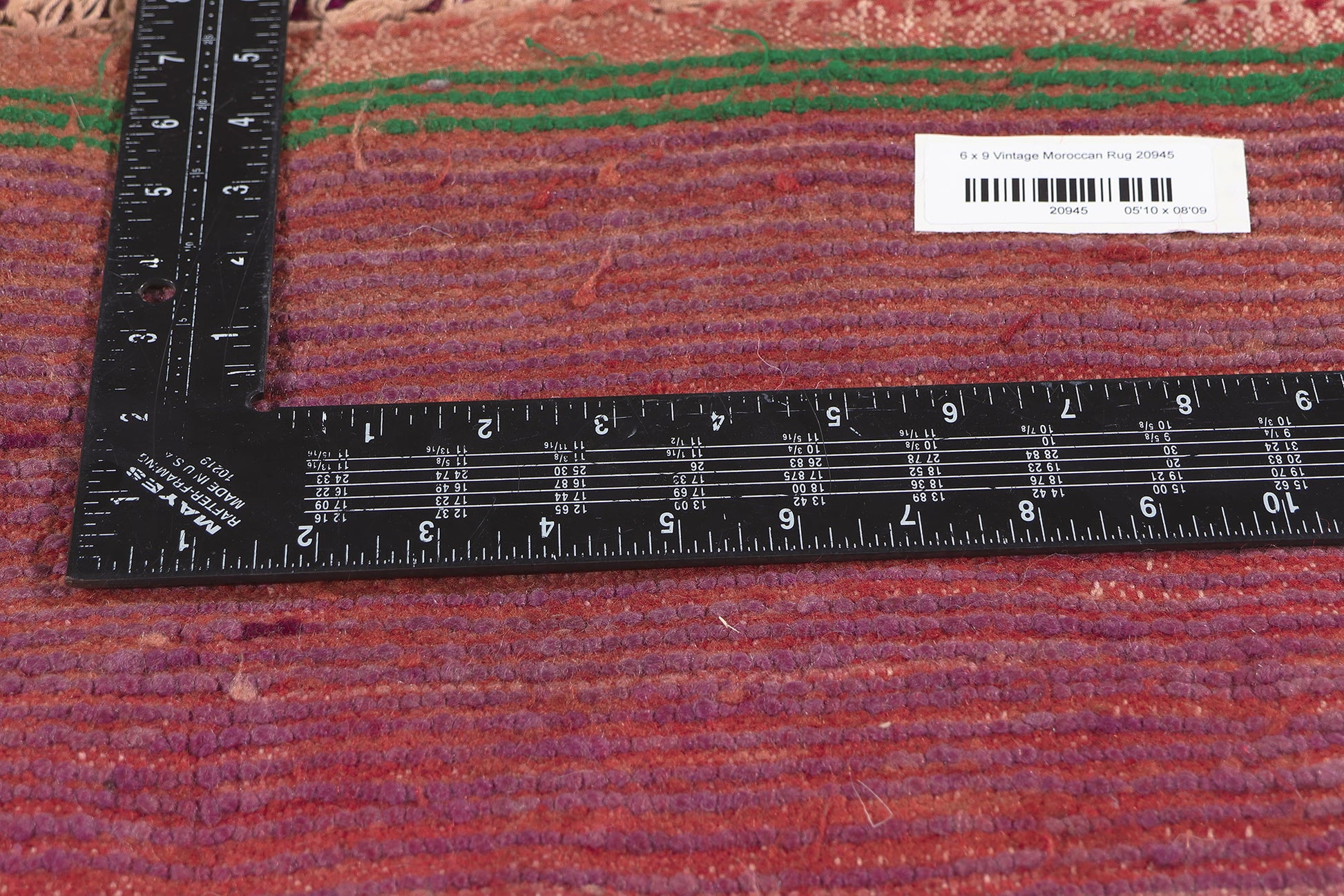 6 x 9 Vintage Purple Beni MGuild Moroccan Rug 20945