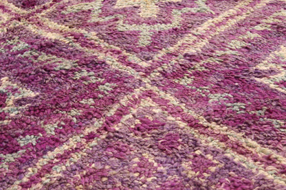 7 x 15 Vintage Purple Beni MGuild Moroccan Rug 20706