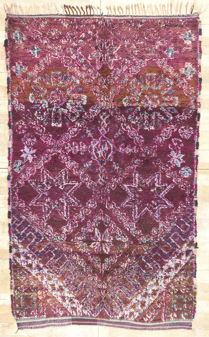 6 x 10 Vintage Purple Beni MGuild Moroccan Rug 20779