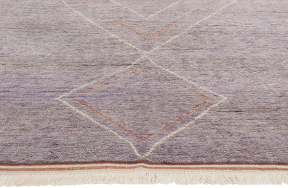 12 x 12 Modern Tribal Purple Square Moroccan Rug 31300