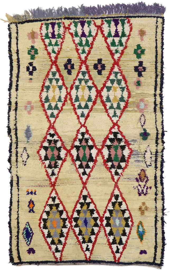 4 x 6 Vintage Moroccan Azilal Rug 21587