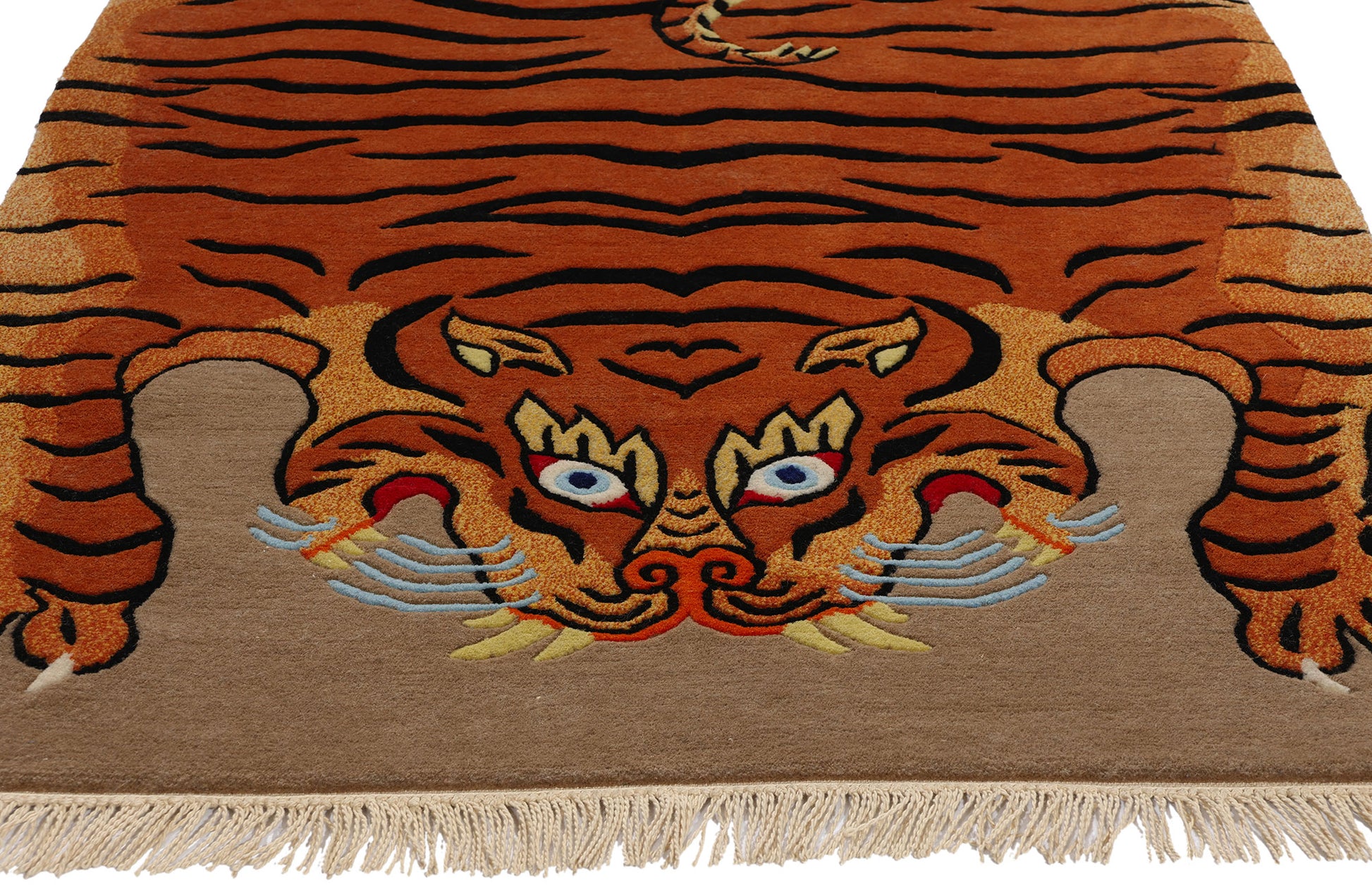 3 x 6 Vintage Tibetan Tiger Rug 78740