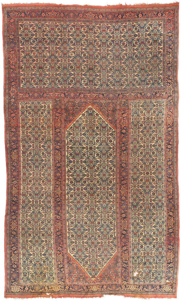 11 x 18 Antique Persian Bijar Triclinium Rug 78659