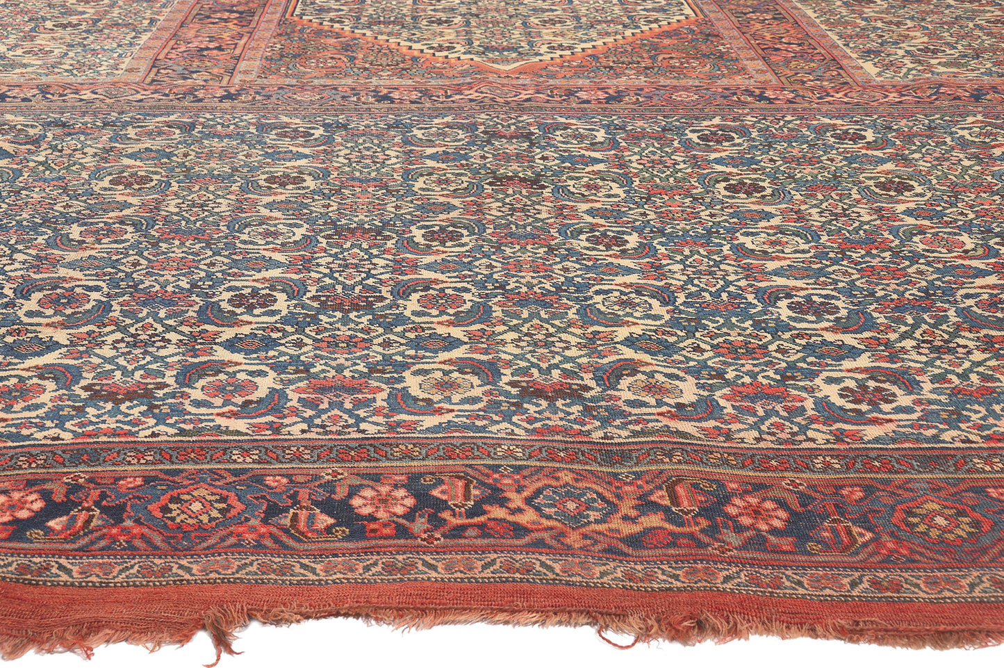 11 x 18 Antique Persian Bijar Triclinium Rug 78659