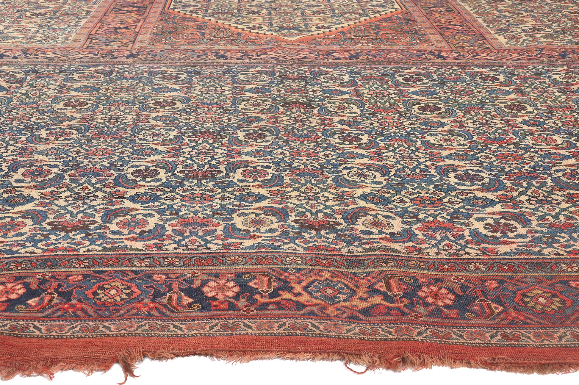 11 x 18 Antique Persian Bijar Triclinium Rug 78659