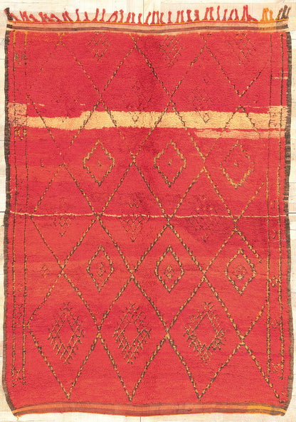 6 x 8 Vintage Red Beni MGuild Moroccan Rug 20890