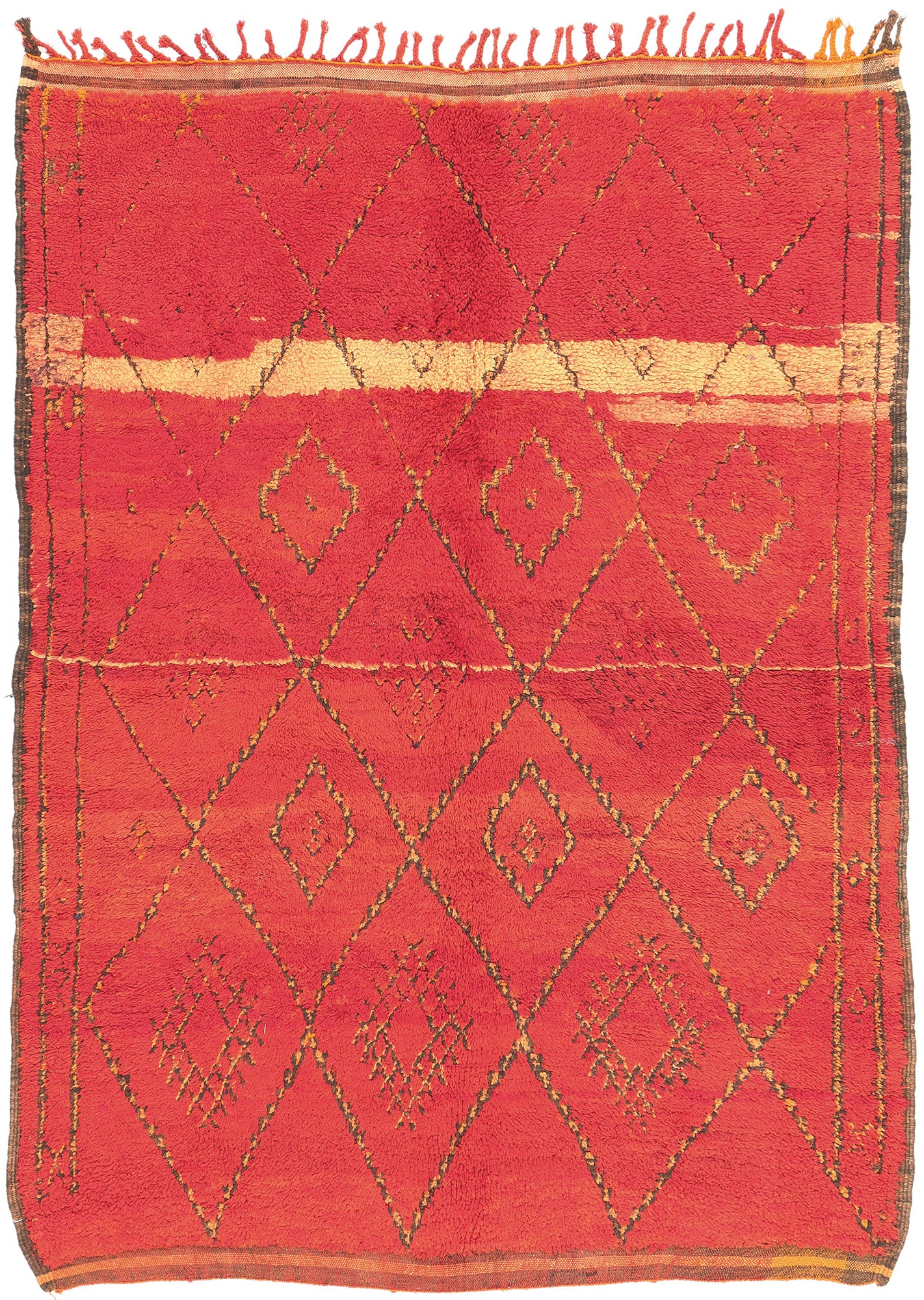 6 x 8 Vintage Red Beni MGuild Moroccan Rug 20890