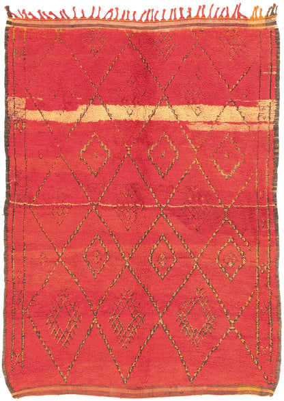 6 x 8 Vintage Red Beni MGuild Moroccan Rug 20890