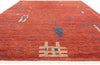 10 x 14 Red Abstract Brutalist Moroccan Rug 31279