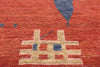 10 x 14 Red Abstract Brutalist Moroccan Rug 31279