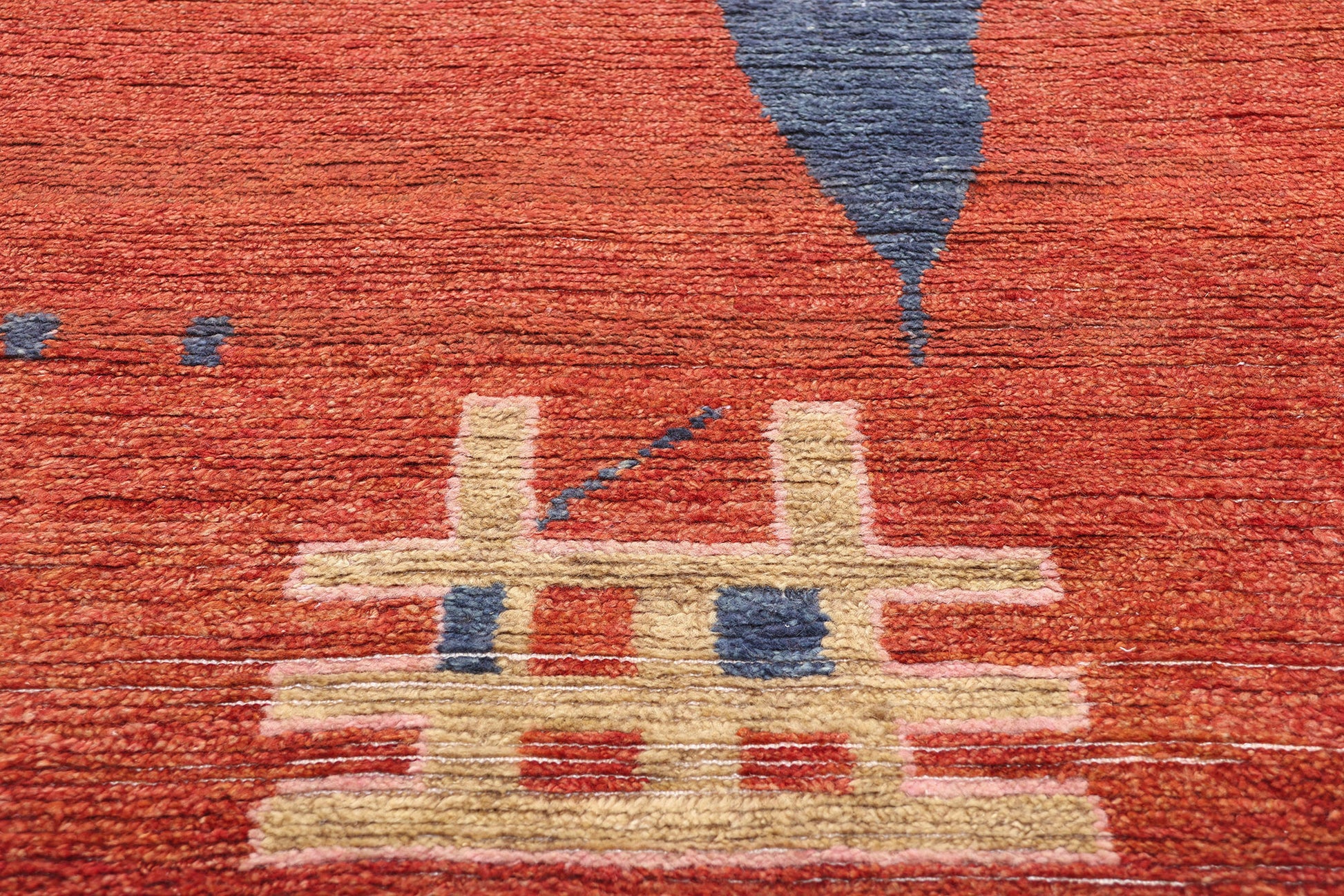 10 x 14 Red Abstract Brutalist Moroccan Rug 31279